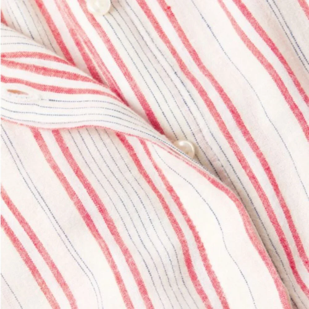 Birds of Paradis Astrid Striped Linen Button-Down Dress Size XS - Picture 3 of 9